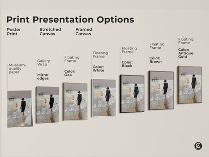 Explore our print presentation options. Choose from a poster print stretched canvas and framed canvas. Options include gallery wrap floating frame and museum quality paper. Discover the perfect medium for your abstract beach canvas art today.