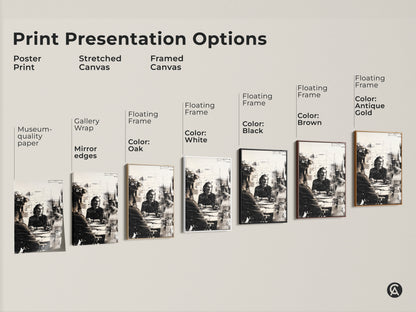 Explore print presentation options for this abstract monochrome people artwork. Choose from poster stretched canvas or framed canvas. Find the perfect contemporary office wall decor. Each option showcases the business meeting sketch with museum-quality detail.