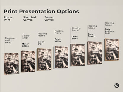 Explore print presentation options with this piano art piece. Choose from poster prints stretched canvas or framed canvas. Various floating frame colors are available including white black brown oak and antique gold. Find the perfect style to match your taste and decor today.