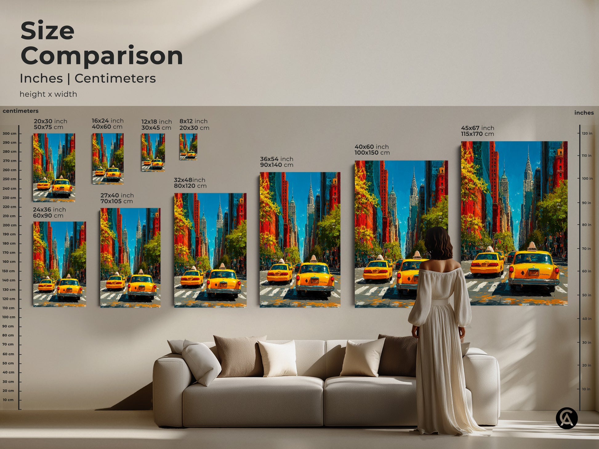 This abstract geometric artwork uses orange blue and teal. The color splash and contemporary shapes create a modern canvas print. It is an inspiring choice for office or home decor. This piece adds artistic flair.