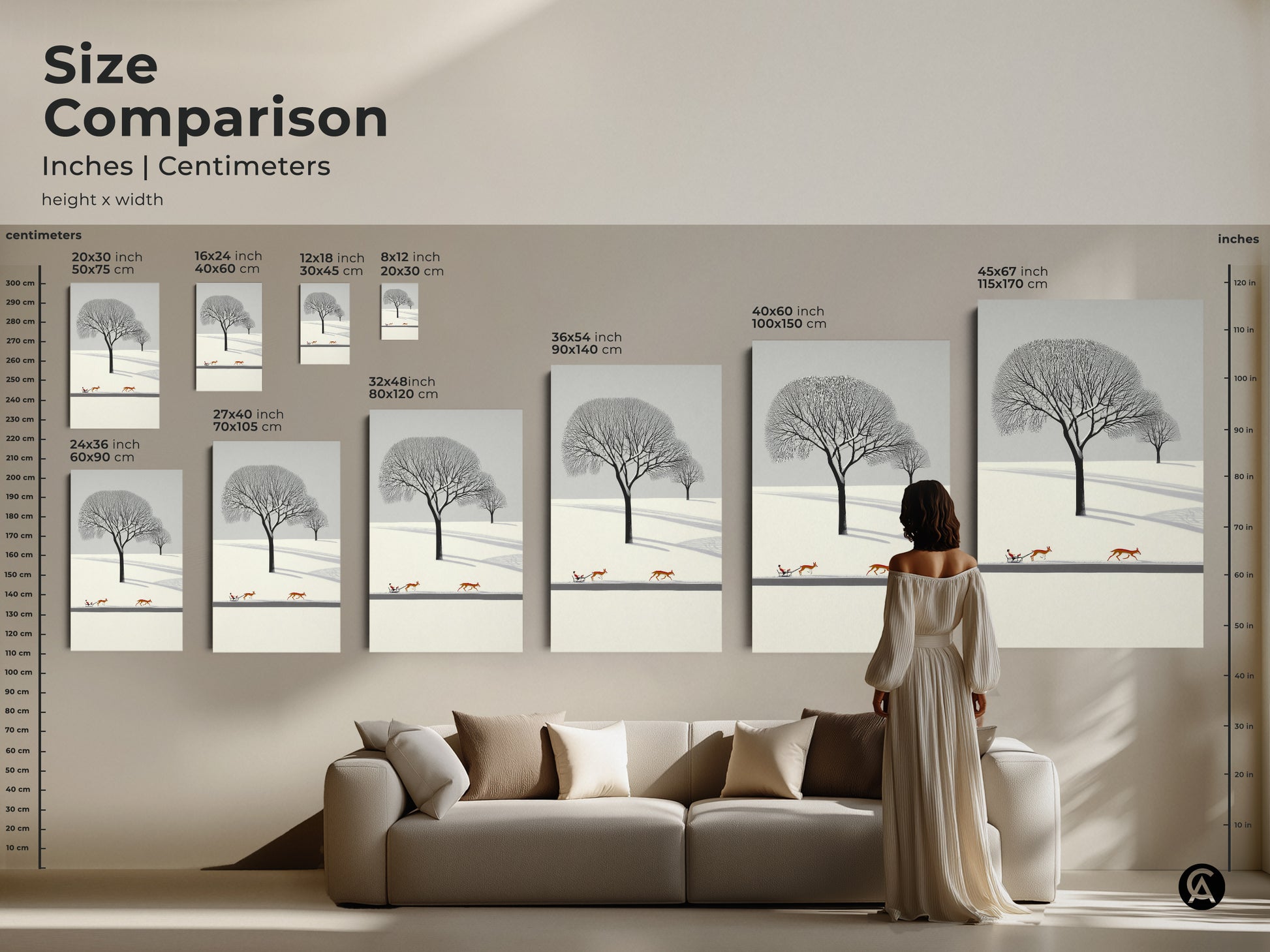Google Drive shows a warning before download. The minimalist winter landscape wall art has deer pulling a sleigh. Scandinavian nature artwork is perfect for cozy bedroom wall decor. A Christmas gift for nature lovers.  The winter scene art print features flat design. The snow landscape canvas uses Nordic style for home decor.