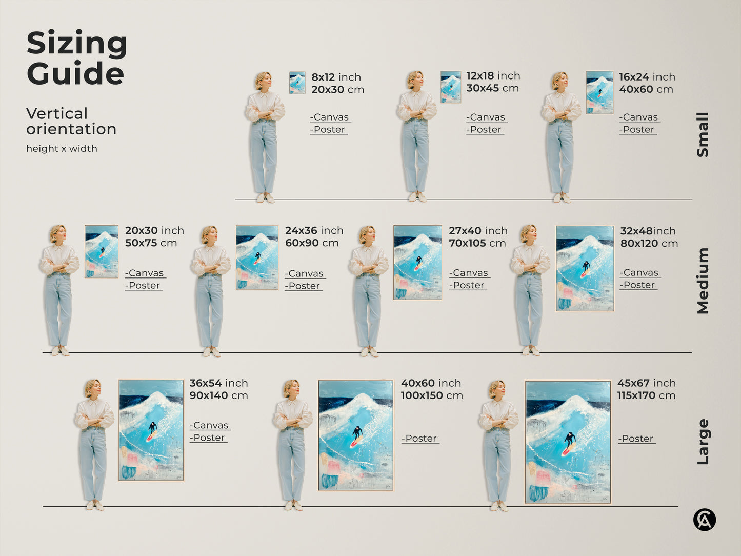 Google Drive displays a virus scan warning. It alerts of technical difficulties in scanning the abstract ocean art print. Users have the option to download the file. This allows access to the contemporary surfing artwork.