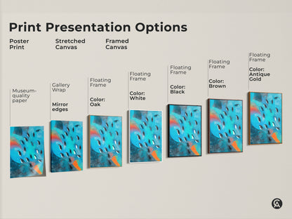 Explore print presentation options. See poster prints stretched canvas and framed canvas options. Museum-quality paper ensures vibrant artwork. Gallery wrap and floating frame styles enhance animal art.