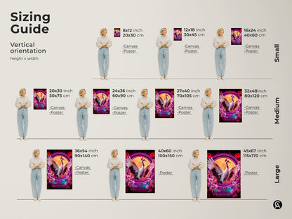 Explore print presentation options showcasing poster prints stretched canvases and framed canvas. Each features the stunning red crowned crane artwork. See how museum quality edges mirror edges and floating frames in colors like black brown oak antique gold and white enhance this unique piece of art.
