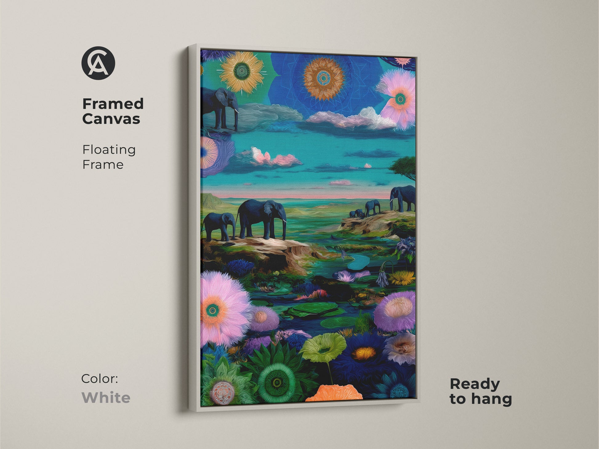 Google Drive cannot scan the file for viruses. Download the surreal elephant art. The emerald floral print in blue teal canvas art. This is an eclectic safari decor file.