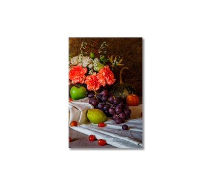 Fruit Still Life Canvas Wall Art-Canvas Print-CetArt-1 panel-16x24 inches-CetArt