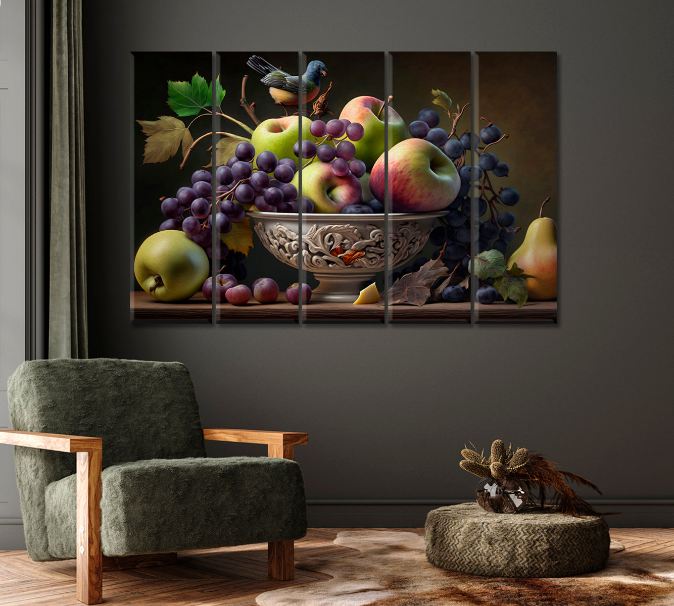 Apple Still Life Wall Art-Canvas Print-CetArt-1 Panel-24x16 inches-CetArt