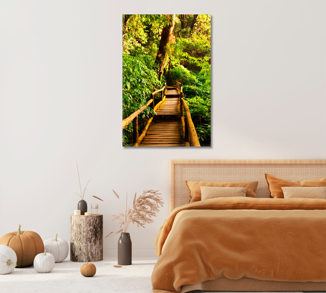 Beautiful Rain Forest Canvas Wall Art-Canvas Print-CetArt-1 panel-16x24 inches-CetArt