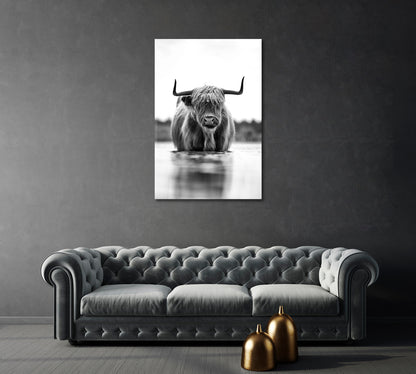 Highland Cow Canvas Art for Wall Decoration-Canvas Print-CetArt-1 panel-16x24 inches-CetArt