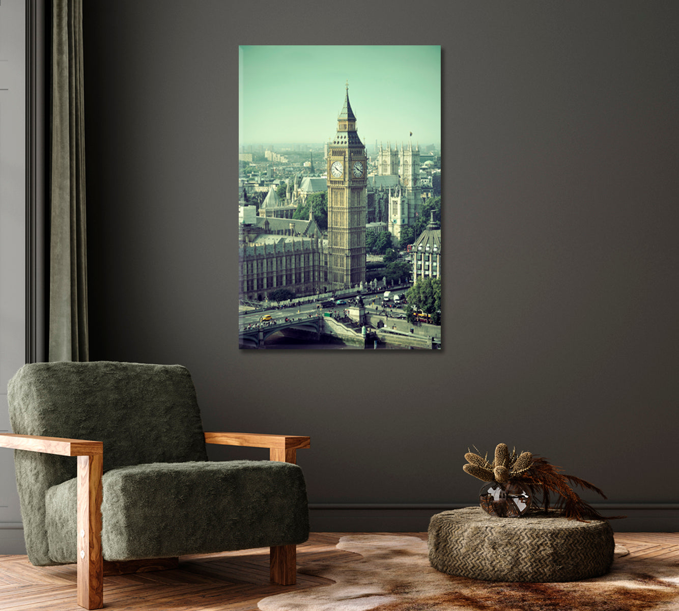 London Westminster Big Ben Canvas Print-Canvas Print-CetArt-1 panel-16x24 inches-CetArt