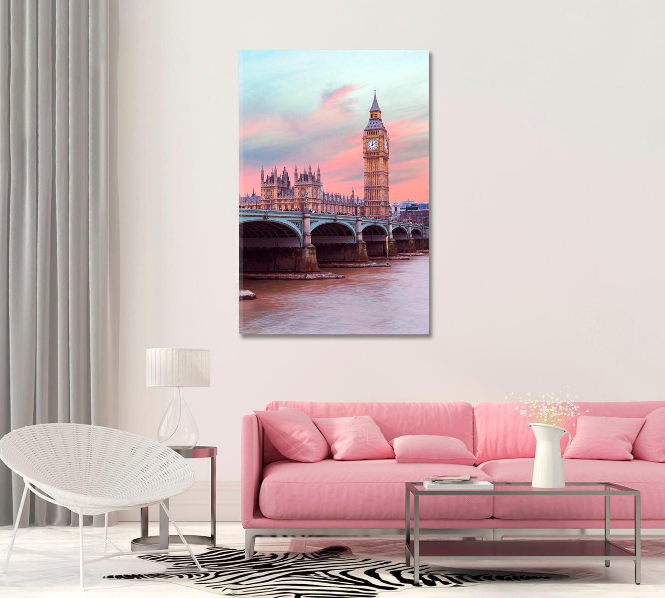 London Big Ben Canvas Wall Decor-Canvas Print-CetArt-1 panel-16x24 inches-CetArt