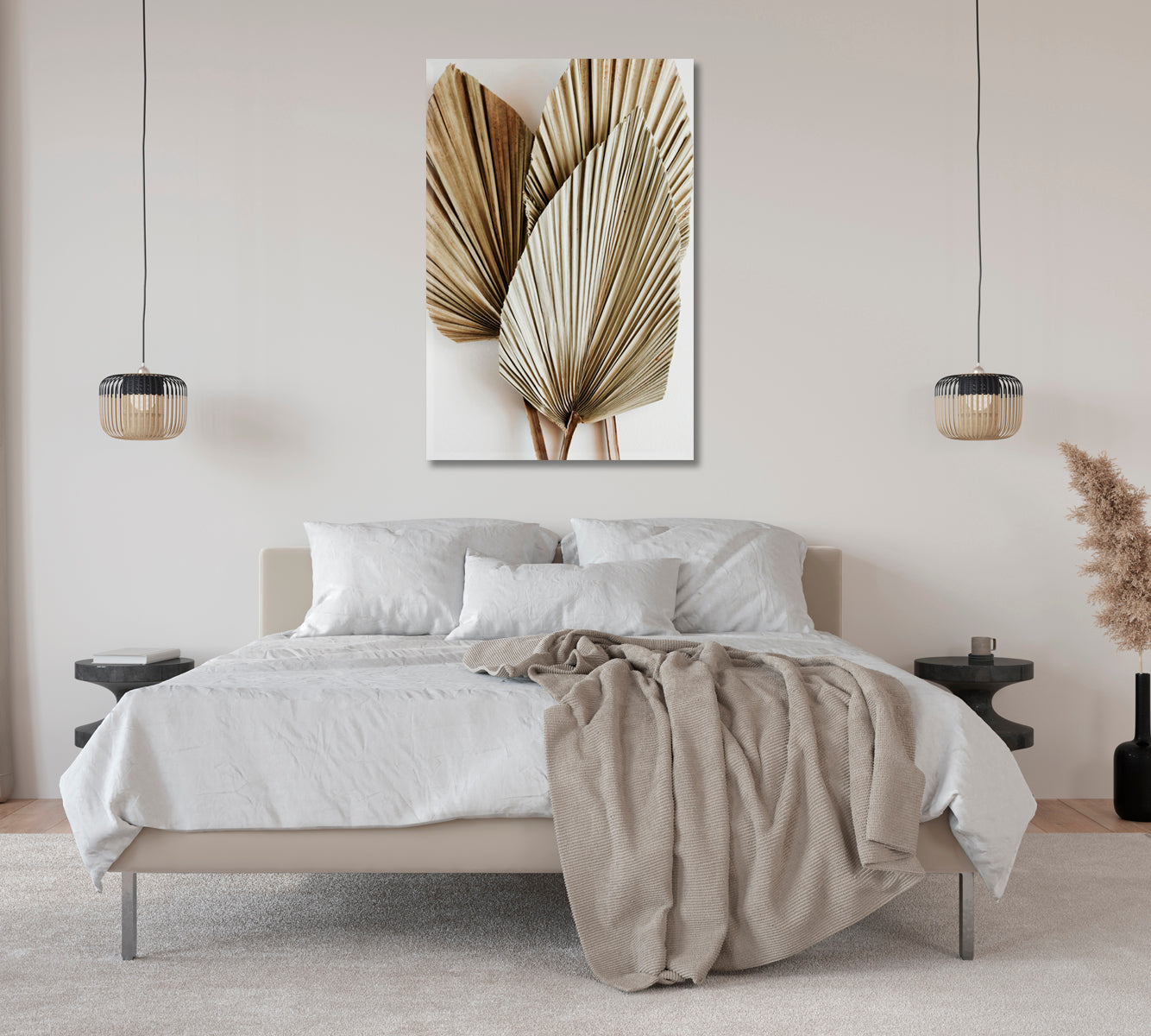 Palm Leaves Canvas Wall Decor-Canvas Print-CetArt-1 panel-16x24 inches-CetArt