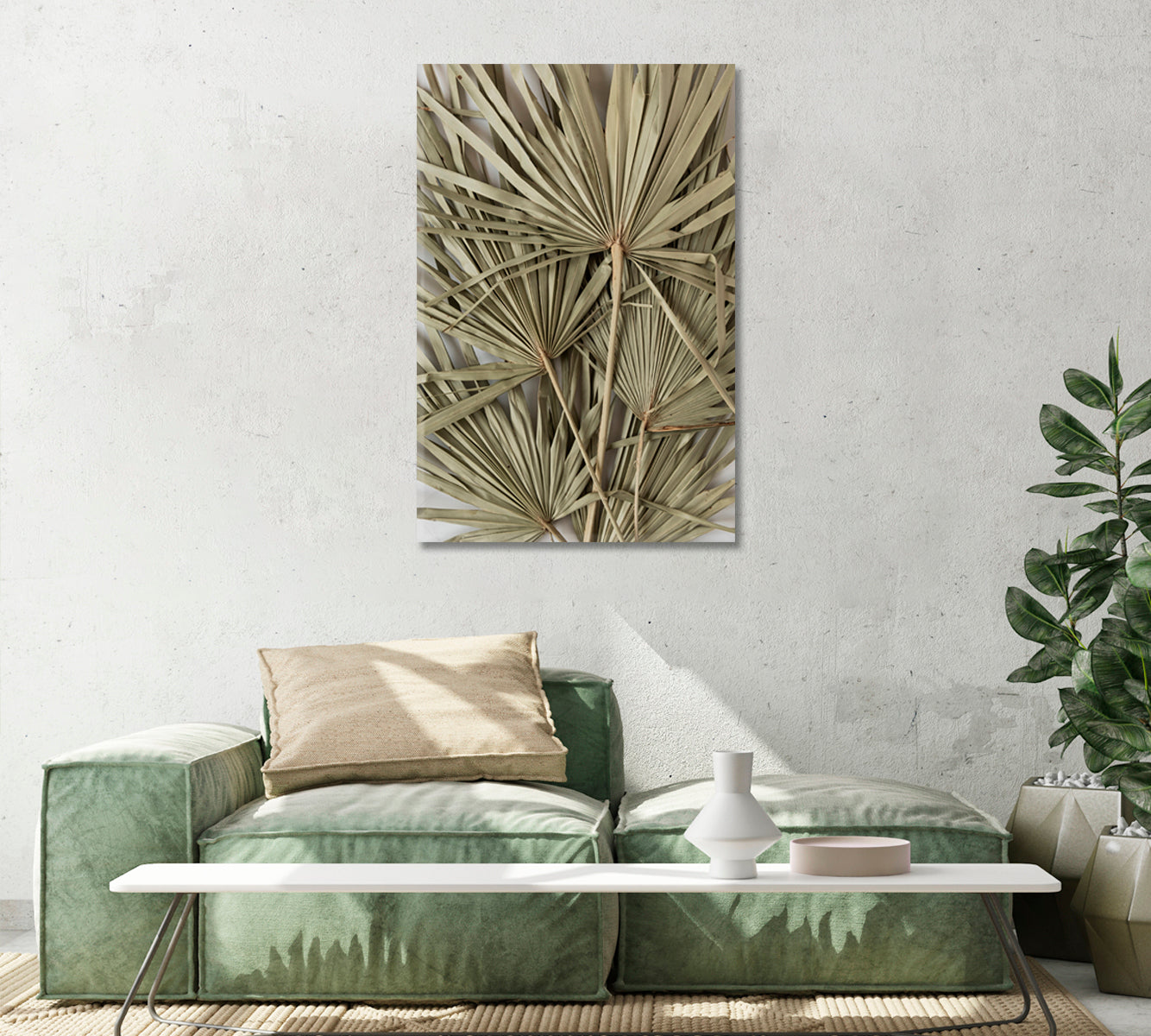 Dry Tropical Palm Leaf Wall Art-Canvas Print-CetArt-1 panel-16x24 inches-CetArt