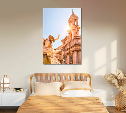 Church of Sant'Agnese in Rome Canvas Print-Canvas Print-CetArt-1 panel-16x24 inches-CetArt