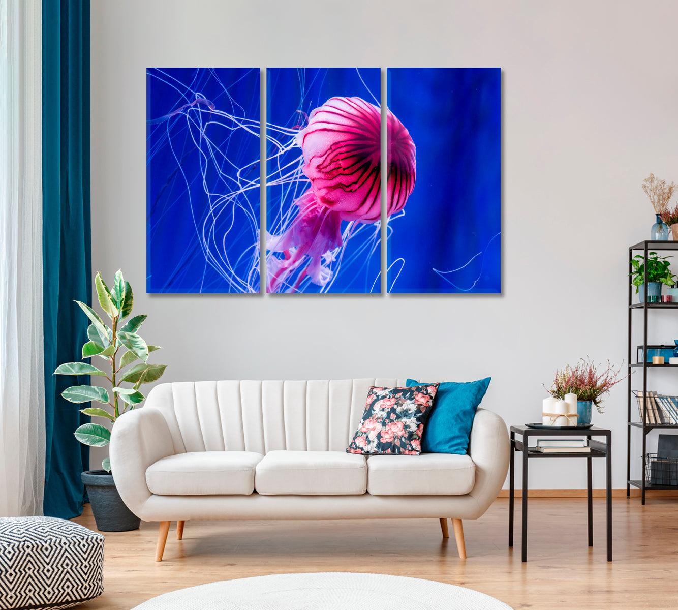 Beautiful Jellyfish Art For Home Decor-Canvas Print-CetArt-1 Panel-24x16 inches-CetArt