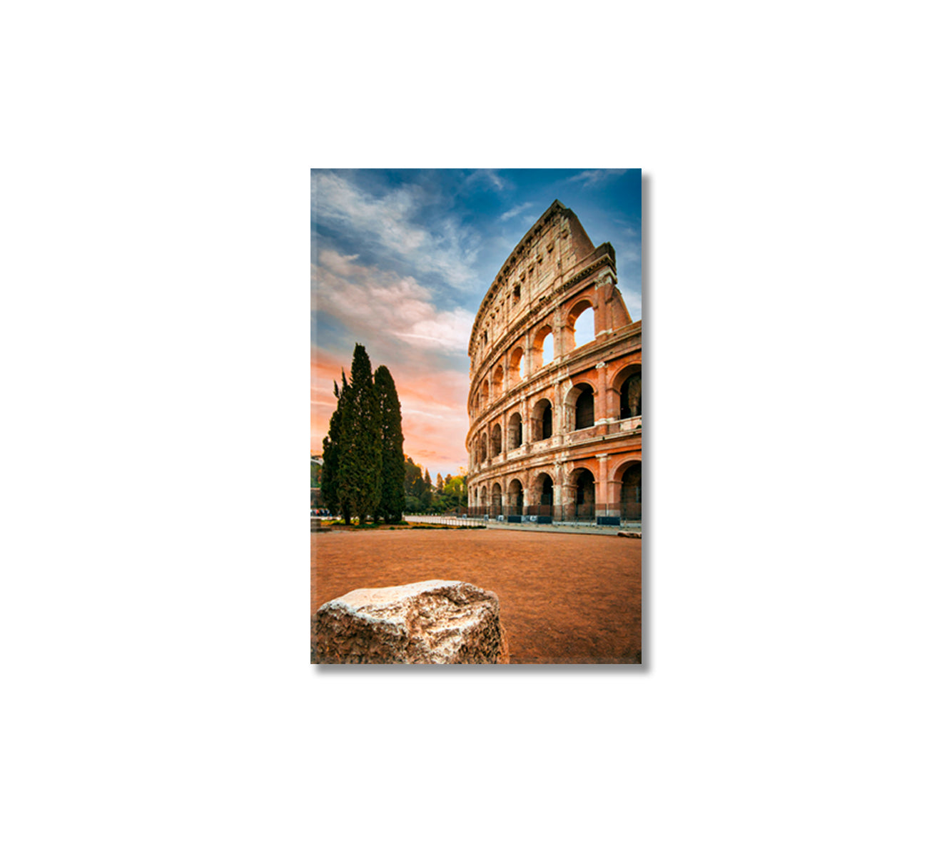 Colosseum in Rome Print Wall Art-Canvas Print-CetArt-1 panel-16x24 inches-CetArt