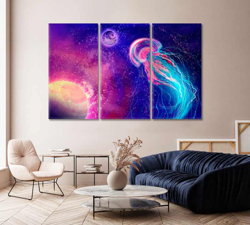 The Lost Universe Wall Art Multi Panel Abstract Galaxy Purple 