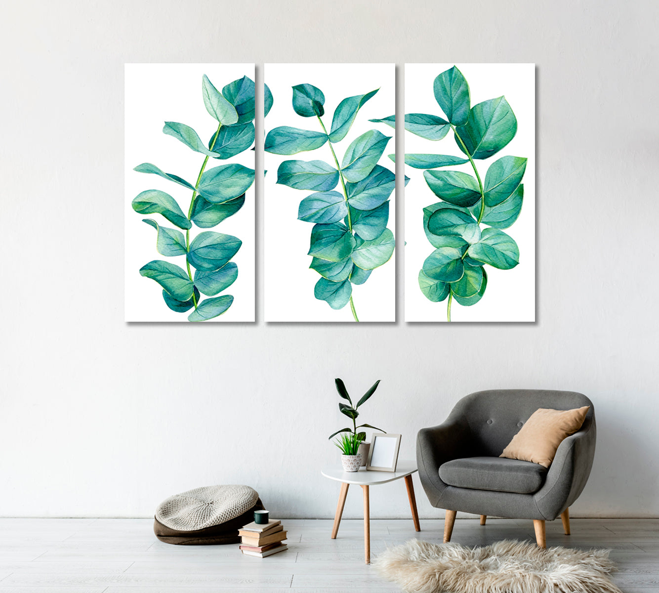 Eucalyptus Branches Art for Wall Decor-Canvas Print-CetArt-1 Panel-24x16 inches-CetArt