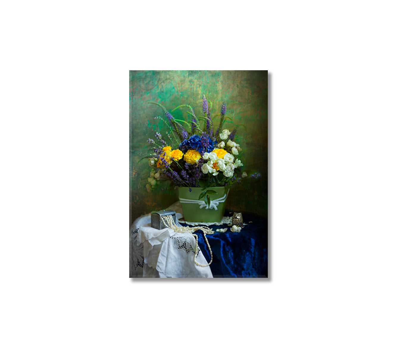 Summer Flowers Still Life Art Print-Canvas Print-CetArt-1 panel-16x24 inches-CetArt