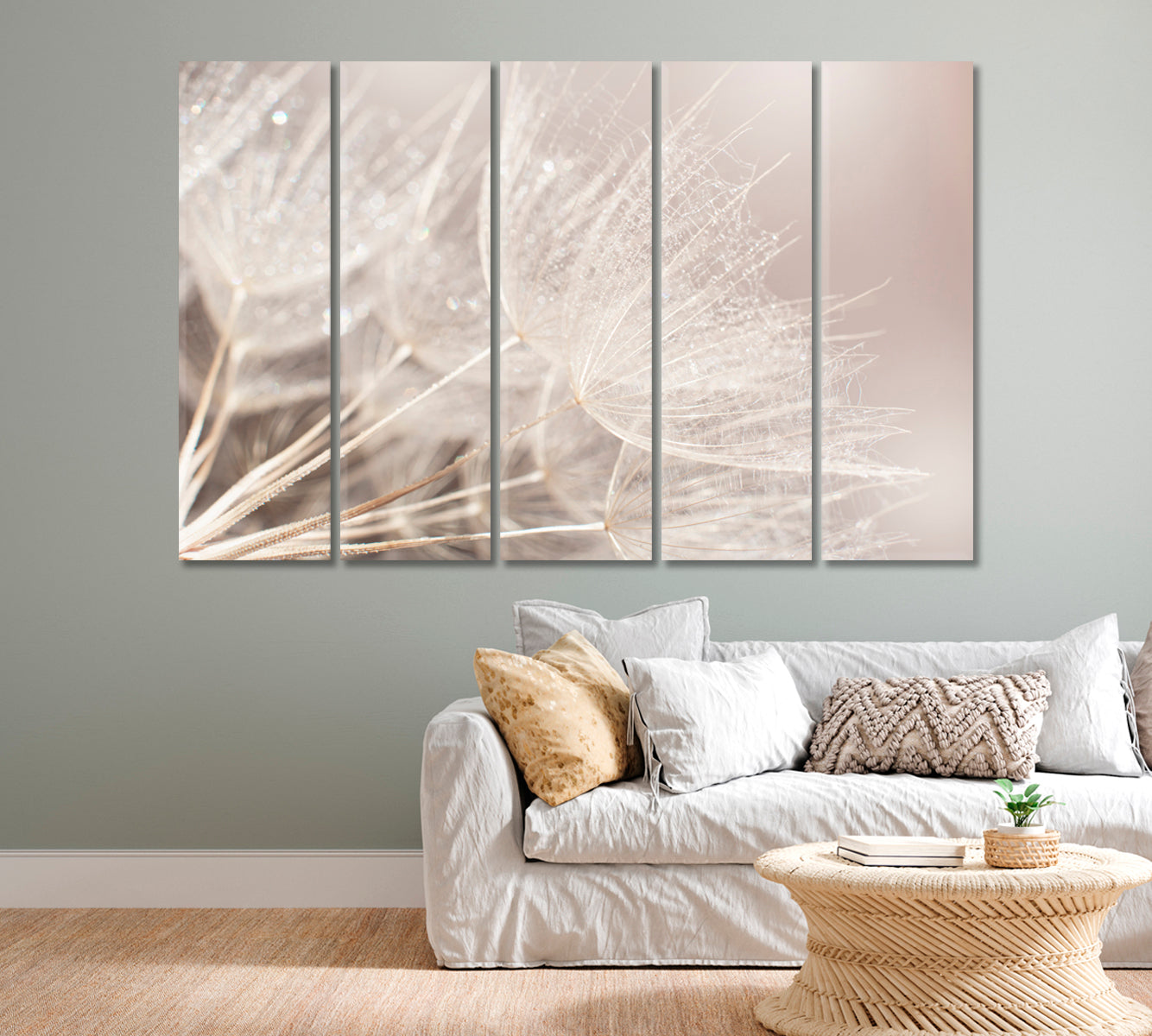 Fluffy Dandelion Home Decor for Wall-Canvas Print-CetArt-1 Panel-24x16 inches-CetArt