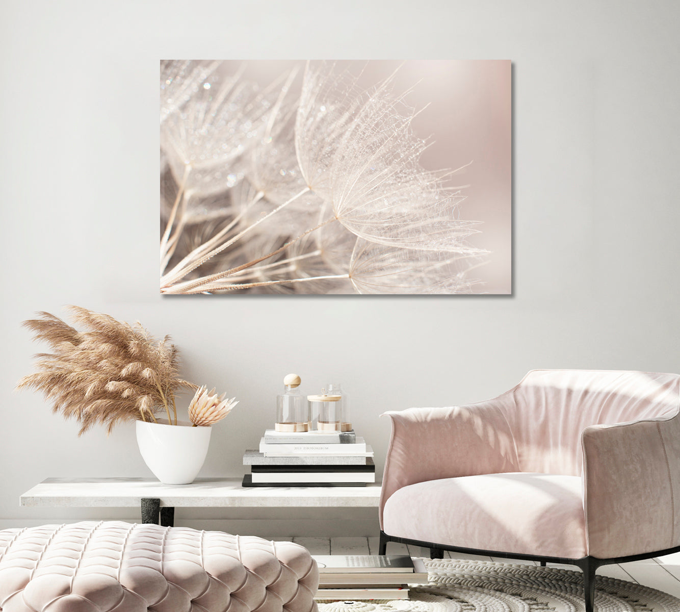 Fluffy Dandelion Home Decor for Wall-Canvas Print-CetArt-1 Panel-24x16 inches-CetArt