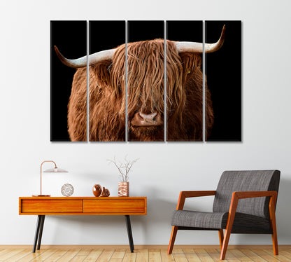 Highland Cattle Canvas Wall Art Decor-Canvas Print-CetArt-1 Panel-24x16 inches-CetArt
