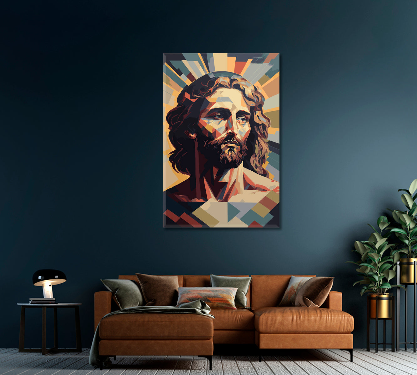 Jesus Christ Canvas Interior Design-Canvas Print-CetArt-1 panel-16x24 inches-CetArt