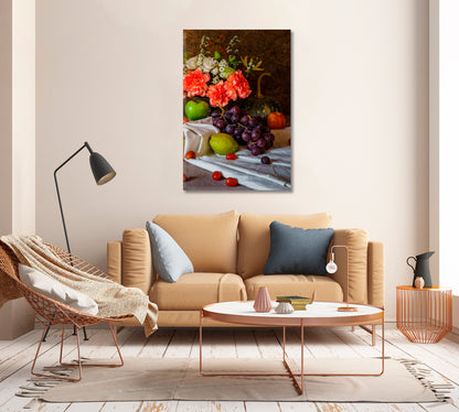 Fruit Still Life Canvas Wall Art-Canvas Print-CetArt-1 panel-16x24 inches-CetArt
