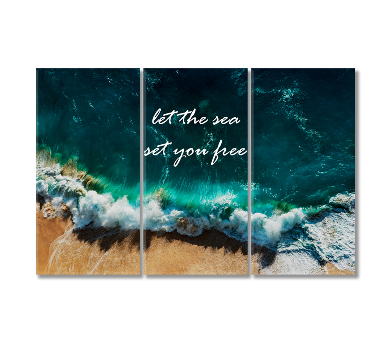 Let Sea Set You Free Canvas Print-Canvas Print-CetArt-3 Panels-36x24 inches-CetArt