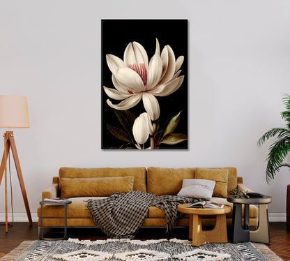 Magnolia Flower Interior Wall Decor-Canvas Print-CetArt-1 panel-16x24 inches-CetArt
