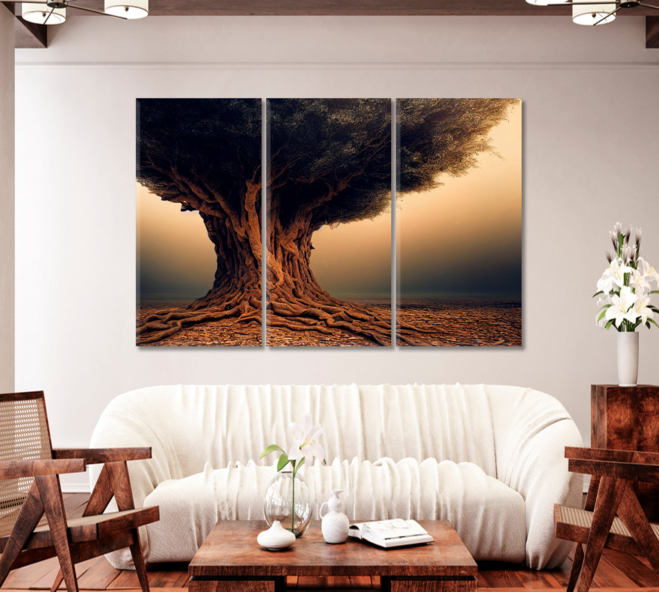 Impressive Large Tree Canvas Art Print-Canvas Print-CetArt-1 Panel-24x16 inches-CetArt