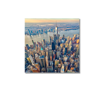 Downtown Manhattan Office Canvas Print-Canvas Print-CetArt-1 panel-12x12 inches-CetArt