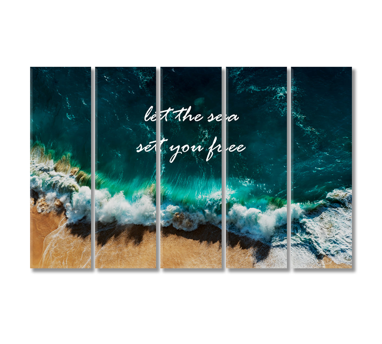 Let Sea Set You Free Canvas Print-Canvas Print-CetArt-5 Panels-36x24 inches-CetArt