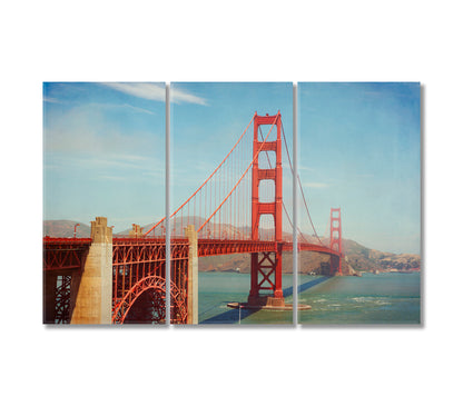 Golden Gate Bridge San Francisco Canvas Print-Canvas Print-CetArt-3 Panels-36x24 inches-CetArt