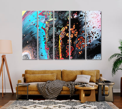 Abstract Multicolor Art Print on Canvas-Canvas Print-CetArt-1 Panel-24x16 inches-CetArt