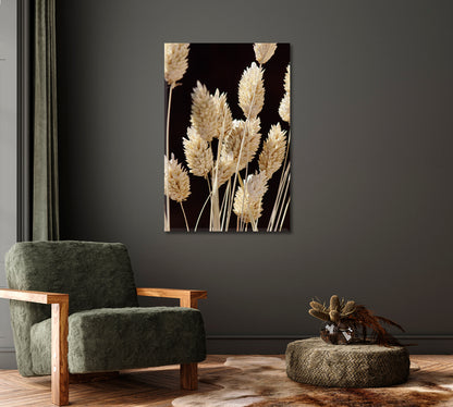 Dry Beige Plant Canvas Interior Design-Canvas Print-CetArt-1 panel-16x24 inches-CetArt