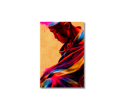 Monk Meditating Canvas Home Wall Art-Canvas Print-CetArt-1 panel-16x24 inches-CetArt