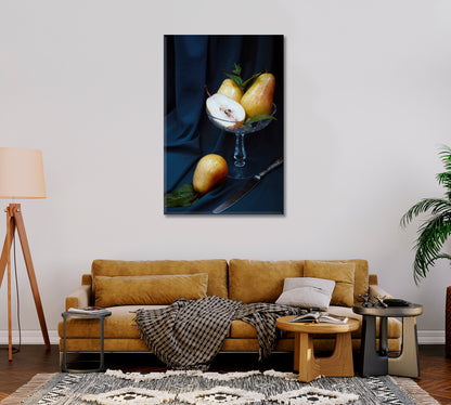 Pears Still Life Canvas Wall Decor-Canvas Print-CetArt-1 panel-16x24 inches-CetArt