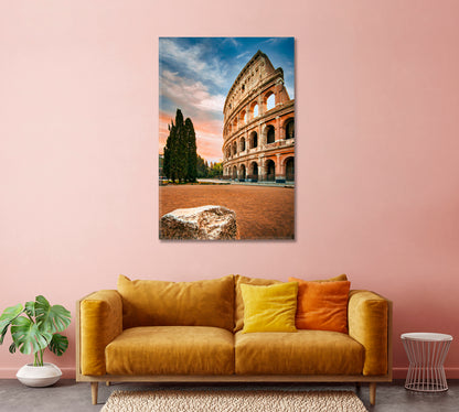 Colosseum in Rome Print Wall Art-Canvas Print-CetArt-1 panel-16x24 inches-CetArt