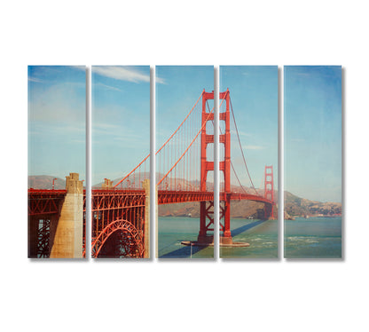 Golden Gate Bridge San Francisco Canvas Print-Canvas Print-CetArt-5 Panels-36x24 inches-CetArt
