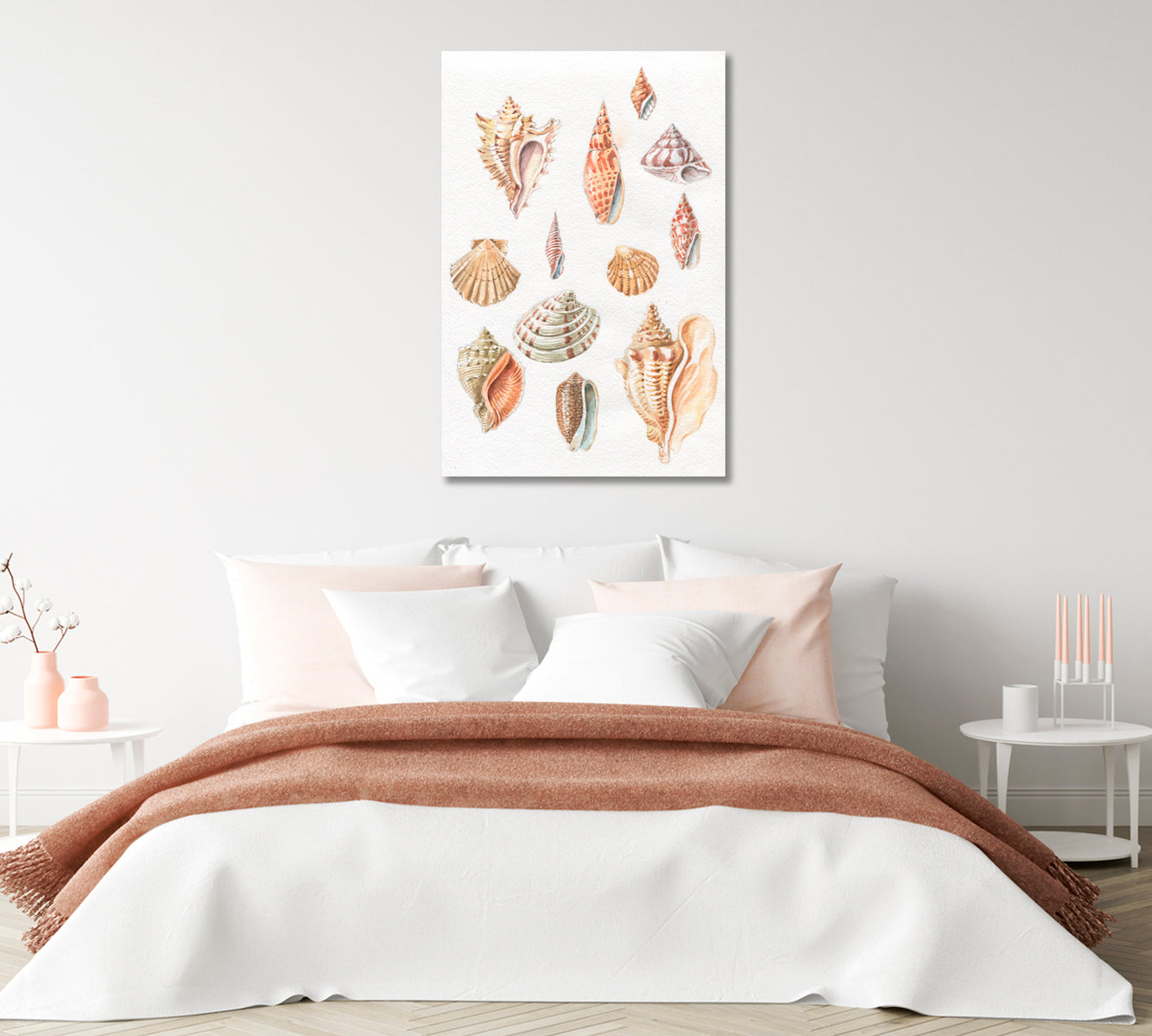 Seashells Art for Room Wall Decor-Canvas Print-CetArt-1 panel-16x24 inches-CetArt