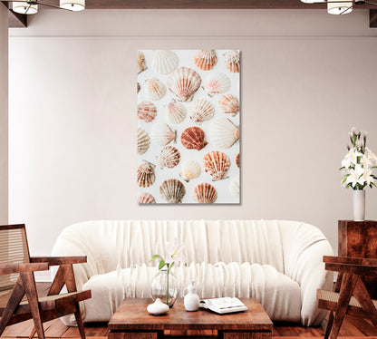 Seashells Wall Decor Canvas-Canvas Print-CetArt-1 panel-16x24 inches-CetArt