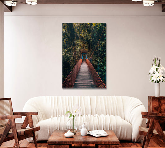 Tingo Maria Bridge Wall Art Canvas-Canvas Print-CetArt-1 panel-16x24 inches-CetArt