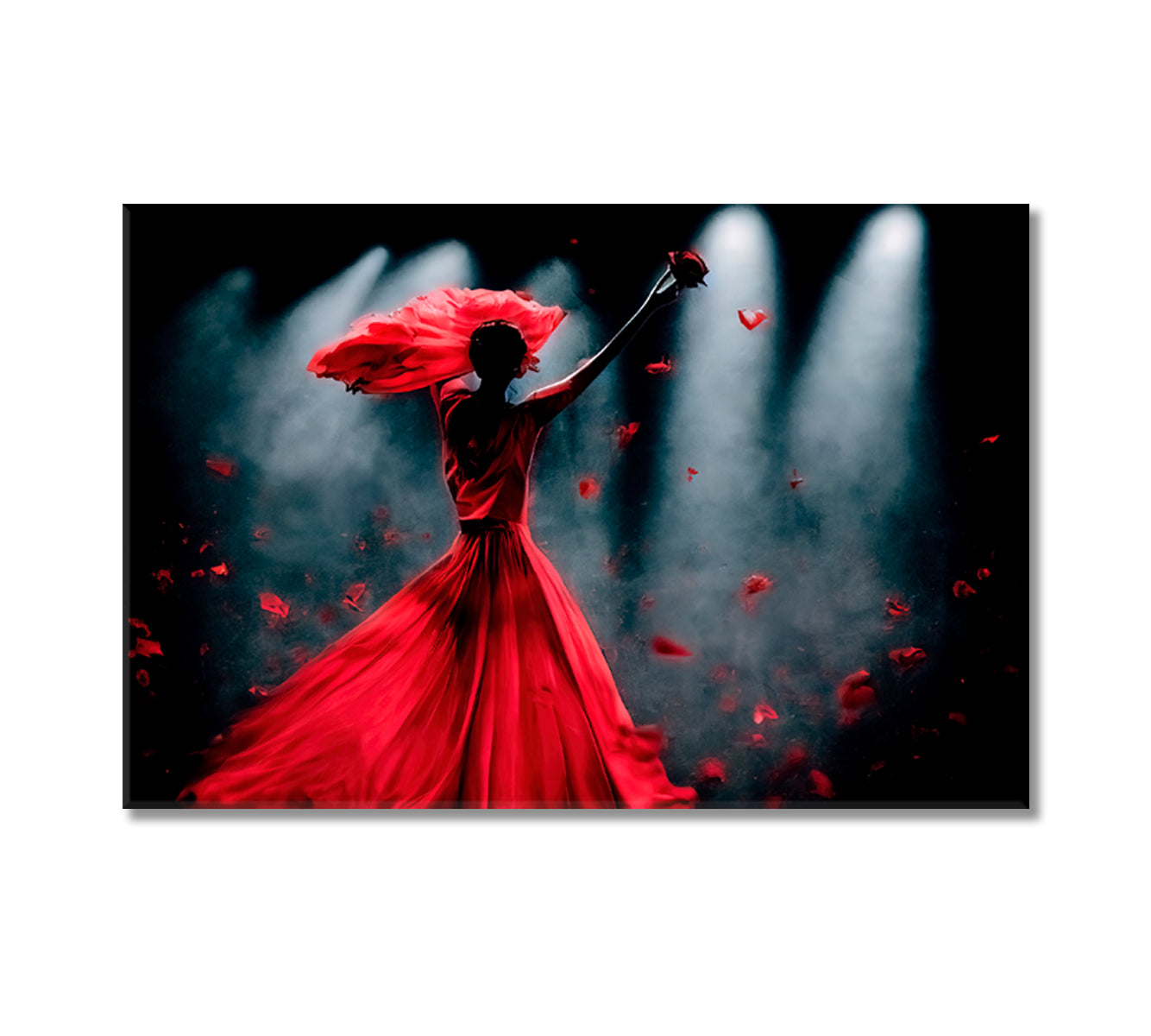 Flamenco Dancer Canvas Wall Art-Canvas Print-CetArt-1 Panel-24x16 inches-CetArt