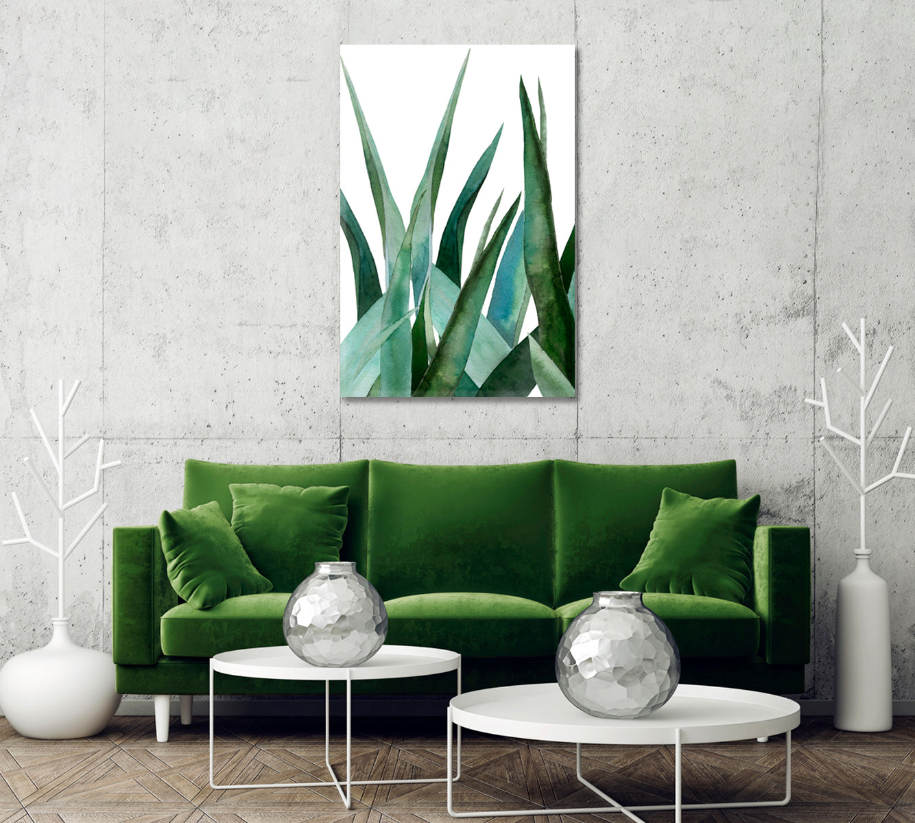 Agave Cactus Trendy Wall Decor-Canvas Print-CetArt-1 panel-16x24 inches-CetArt