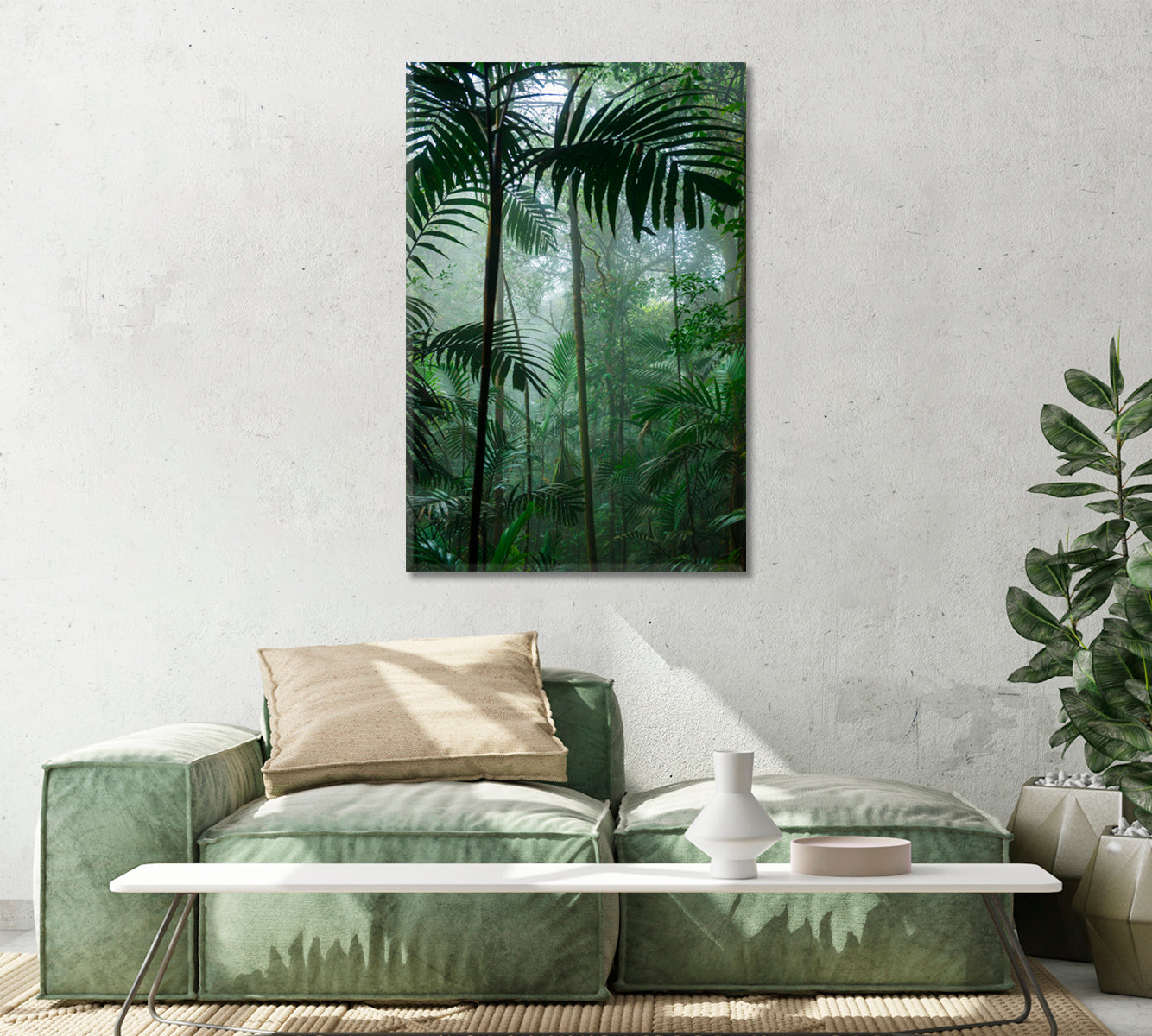 Tropical Rainforest Home Wall Art-Canvas Print-CetArt-1 panel-16x24 inches-CetArt