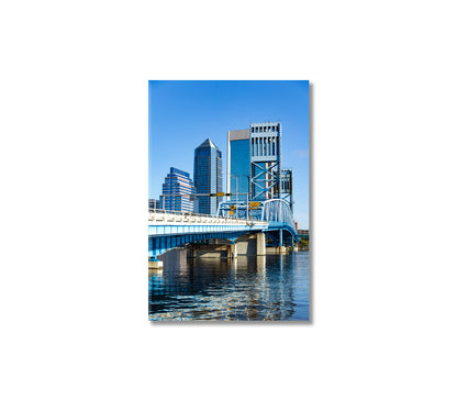 Jacksonville Florida Modern Wall Art-Canvas Print-CetArt-1 panel-16x24 inches-CetArt