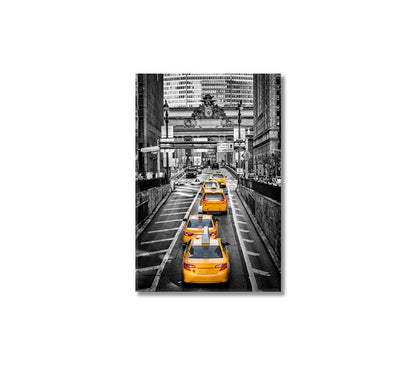 New York Yellow Сabs Canvas Print-Canvas Print-CetArt-1 panel-16x24 inches-CetArt
