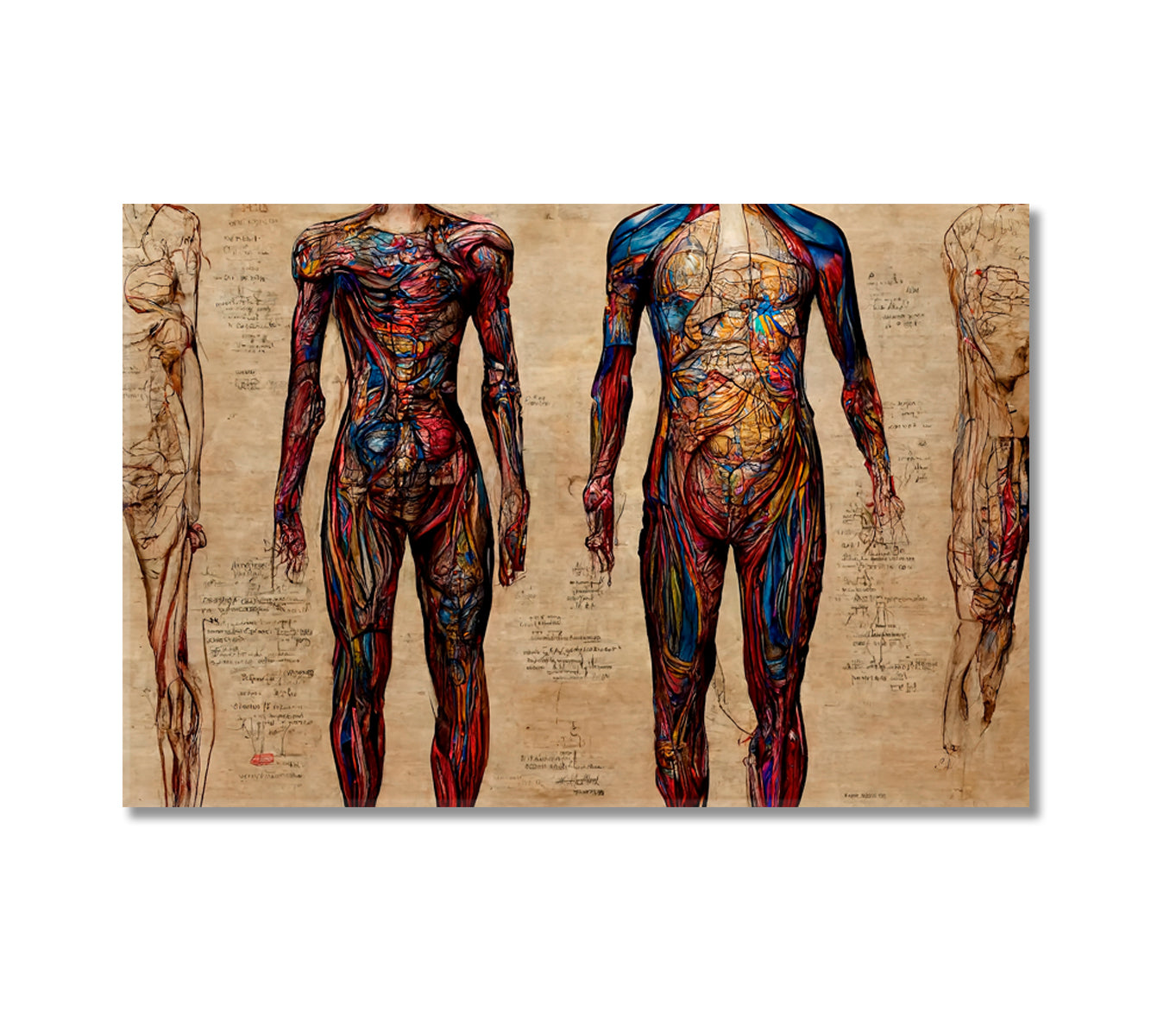 Human Anatomy Canvas Print-Canvas Print-CetArt-1 Panel-24x16 inches-CetArt