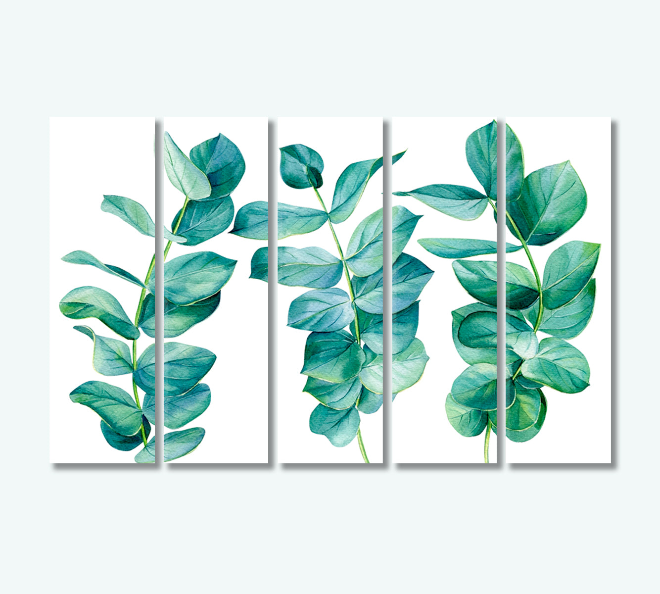 Eucalyptus Branches Art for Wall Decor-Canvas Print-CetArt-3 Panels-36x24 inches-CetArt
